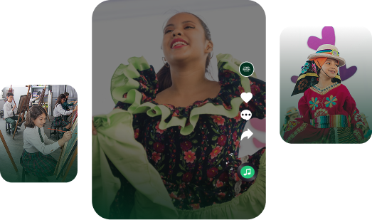 Follow us on our <br />
social media channels